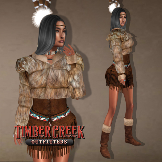 [Timber Creek] Lady Cheyenne Winter Ensemble-Chestnut