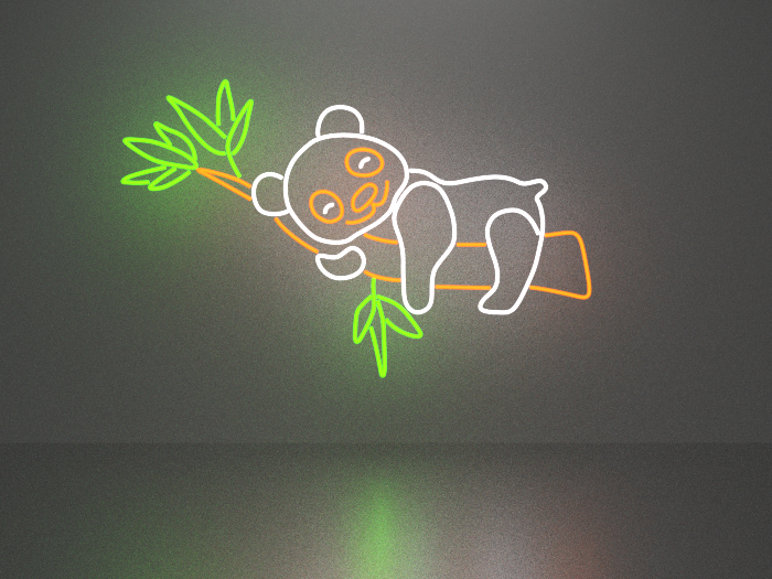 A bear on a tree neon sign Full Permission