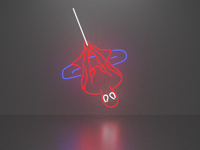 Spider-man neon sign Full Permission