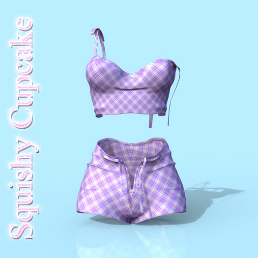 REBORN Mely Outfit Plaid Lilac
