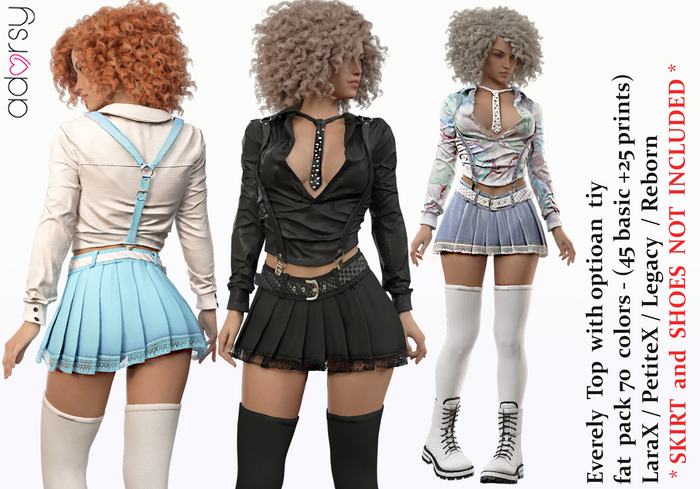 adorsy - Everely Top Fatpack - LaraX/Legacy/PetiteX/Reborn