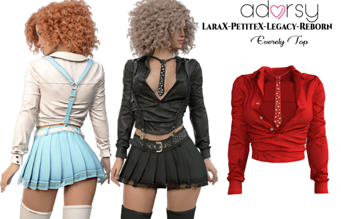 adorsy - Everely Top Deep Red - LaraX/Legacy/PetiteX/Reborn
