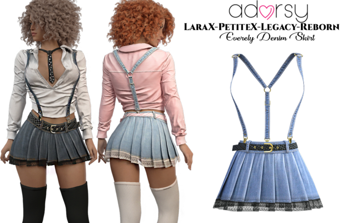 adorsy - Everely Denim Skirt Blue - LaraX/Legacy/PetiteX/Reborn