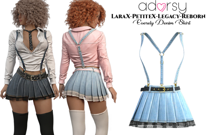 adorsy - Everely Denim Skirt Splash - LaraX/Legacy/PetiteX/Reborn