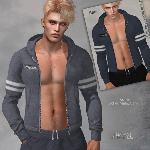 E.Storm Jacket Male. Gary2 Blue