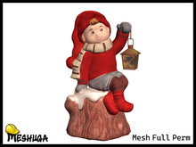 Meshuga Christmas Little Elf Girl Statue FULL PERM MESH