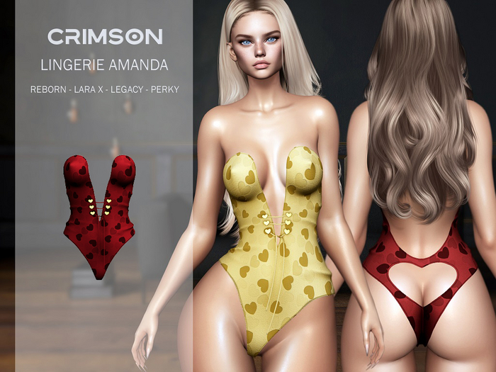 [CRIMSON] Lingerie Amanda Red 
