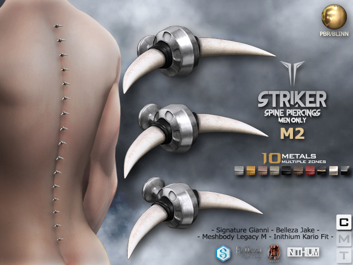 **RE** Striker Spine Piercings M2 - PBR - Signature - Jake - Kario - Meshbody