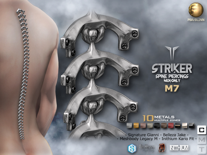 **RE** Striker Spine Piercings M7 - PBR - Signature - Jake - Kario - Meshbody