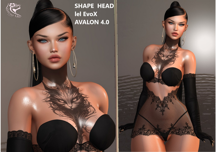  CANDE SHAPE HEAD EvoX  AVALON 4.0 Lelutka (Maitreya,larax,legacy,Bombshell,,Reborn,Erika ,,Belleza Gen.X Curvy.Kupra