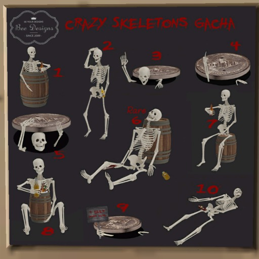 Bee Designs Crazy Skeletons Gacha 7