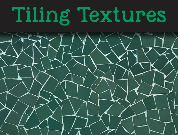 Shattered green mosaic wall - Seamless texture