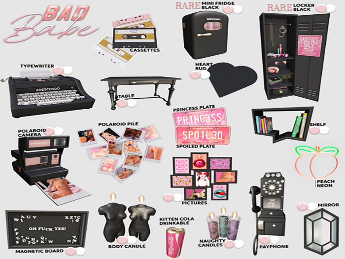 [Kres] Bad Babe - Mini Fridge - Black - RARE