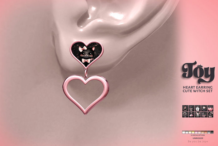 JOY - Heart Earring Cute Witch {add}