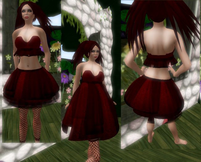 ALMOST FREE! WHIMSY'S RED FUNKY FRILLY  OUTFIT