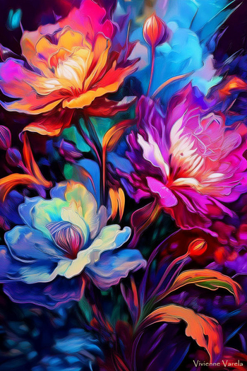 Neon Colour Flowers