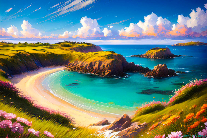 Idyllic Beach in Southern Cornwall