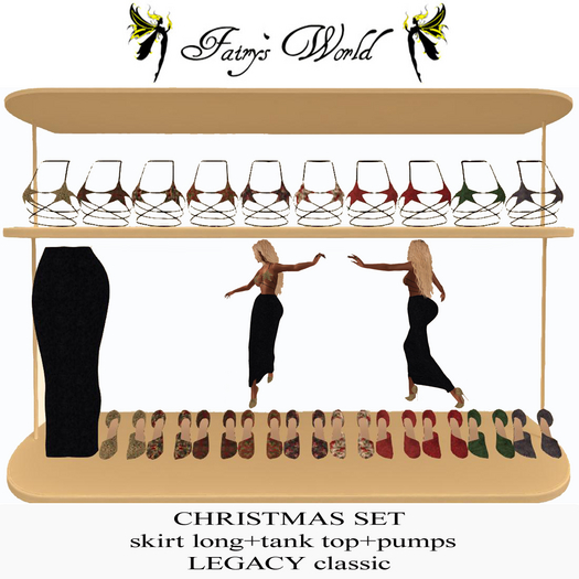 *Fairy`s World* CHRISTMAS SET skirt+top+pumps LEGACY FATPACK