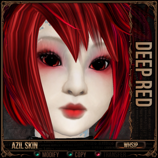 =^.^= Curious Kitties - Azil Whisp Skin - Deep Red