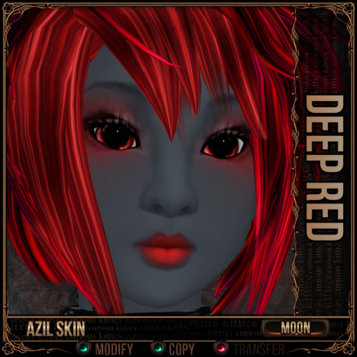 =^.^= Curious Kitties - Azil Moon Skin - Deep Red