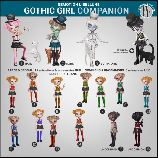 SEmotion Libellune Gothic Girl Companion COMMON 06