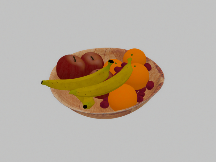 fruits in a wooden bowl