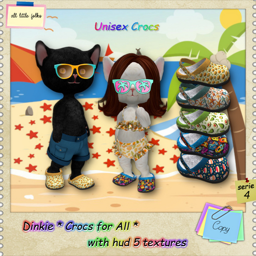 Dinkie * Crocs for All 4 * with HUD