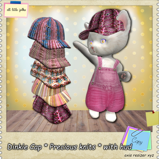 Dinkie * cap precious knits with hud