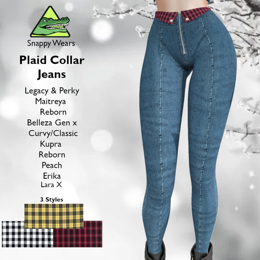 Snappy // Plaid Collar Jeans Pack ( Now With Lara X)