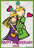 1167 - Happy Anniversary - Greeting Card