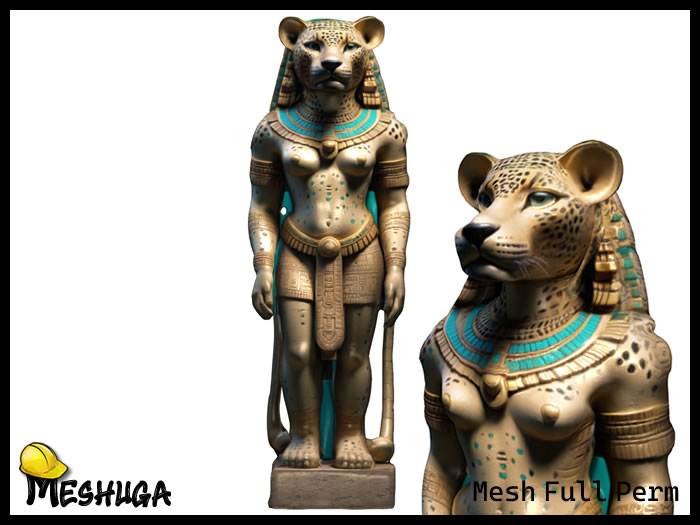 Meshuga Mayan Jaguar Goddess Statue FULL PERM MESH 