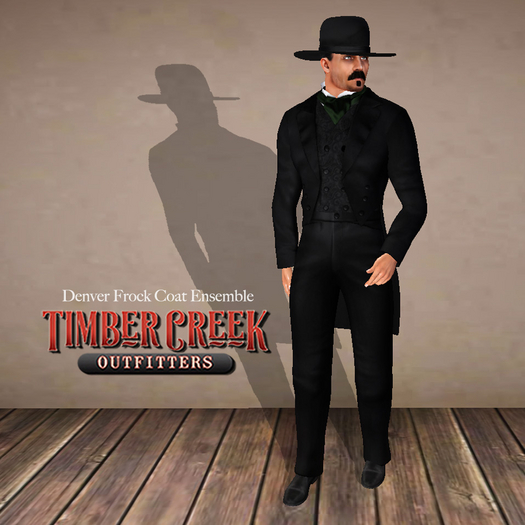[Timber Creek] Denver Frock Coat-Emerald