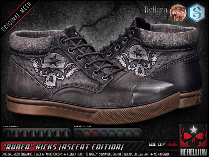 = REBELLION = "RUBEN" KICKS - ASCENT EDITION (Legacy, Signature Gianni - Geralt, Belleza Jake)