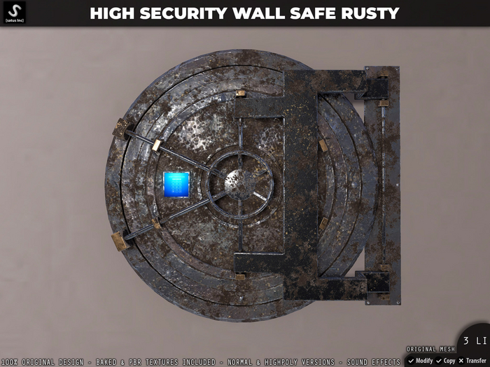 [satus Inc] High Security Wall Safe [Rusty]
