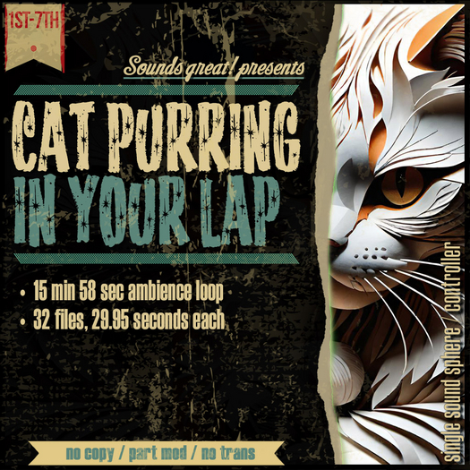 Sounds Great! Single Controller - Cat Purring In Your Lap