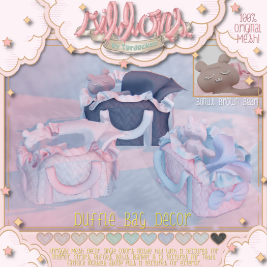 {Ribbons} Duffle Bag - Yellow {Box}