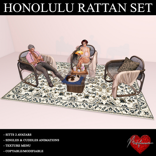 [MLF] HONOLULU RATTAN SET [Single & Cuddles]