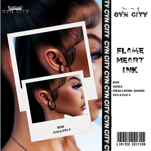 ::CYN CITY:: Ear Flame Heart Ink