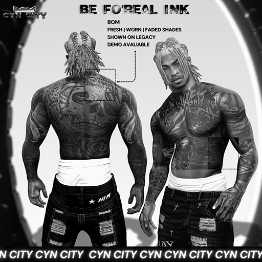 ::CYN CITY:: Be Fo'real Upper Body Ink Demo