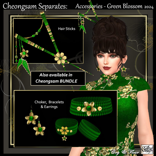 C&F Separates: Emerald Blossom Jewelry Set