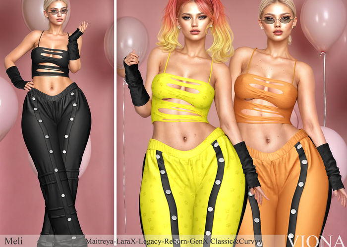 VIONA-Meli Pants-Sleeve-Top Set