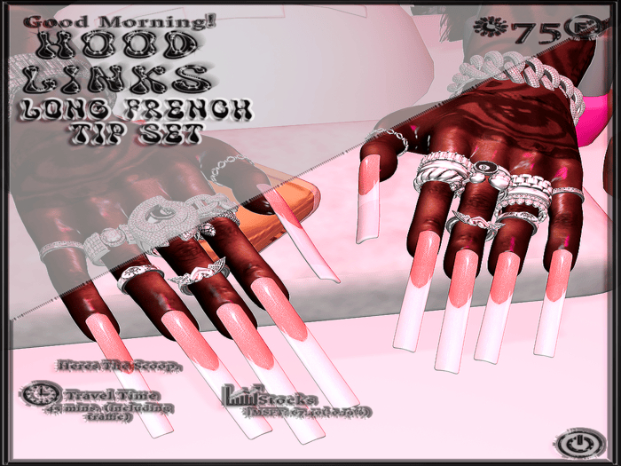 {HOODLINKS}LONG FRENCH TIP SET