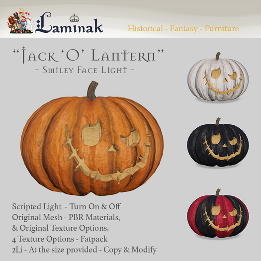 Laminak - Jack 'O' Lantern - Smiley Face - Lighting