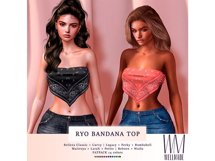 [WellMade] Ryo Bandana Top 
