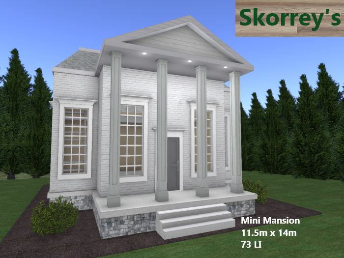 Mesh Mini Mansion great for 512 parcel with loft and lights
