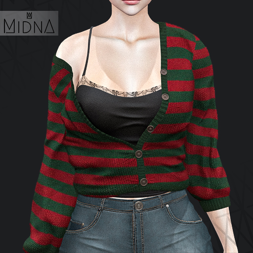 MIDNA - Reeve Cardigan Striped Ed. - NIGHTMARE [ADD]