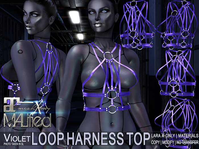 LaraX Only COPY/MOD MALified: Loop Harness Top (Violet)