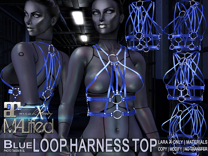 LaraX Only COPY/MOD MALified: Loop Harness Top (Blue)