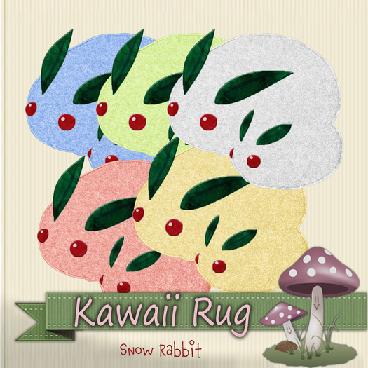 Kawaii Rug - Snow Rabbit