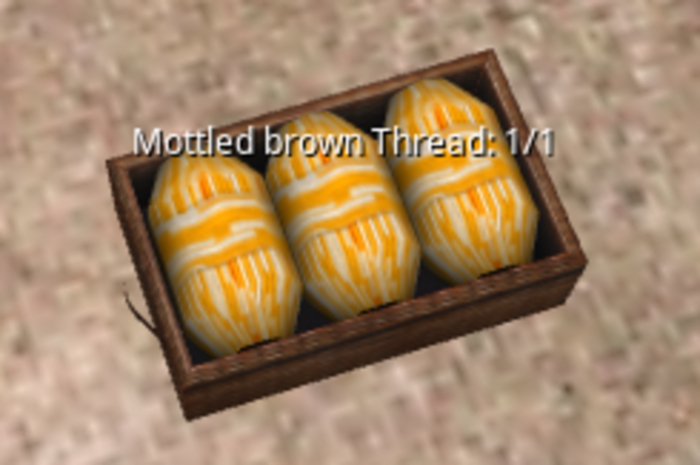 [G&S] brown mottled thread  x 10